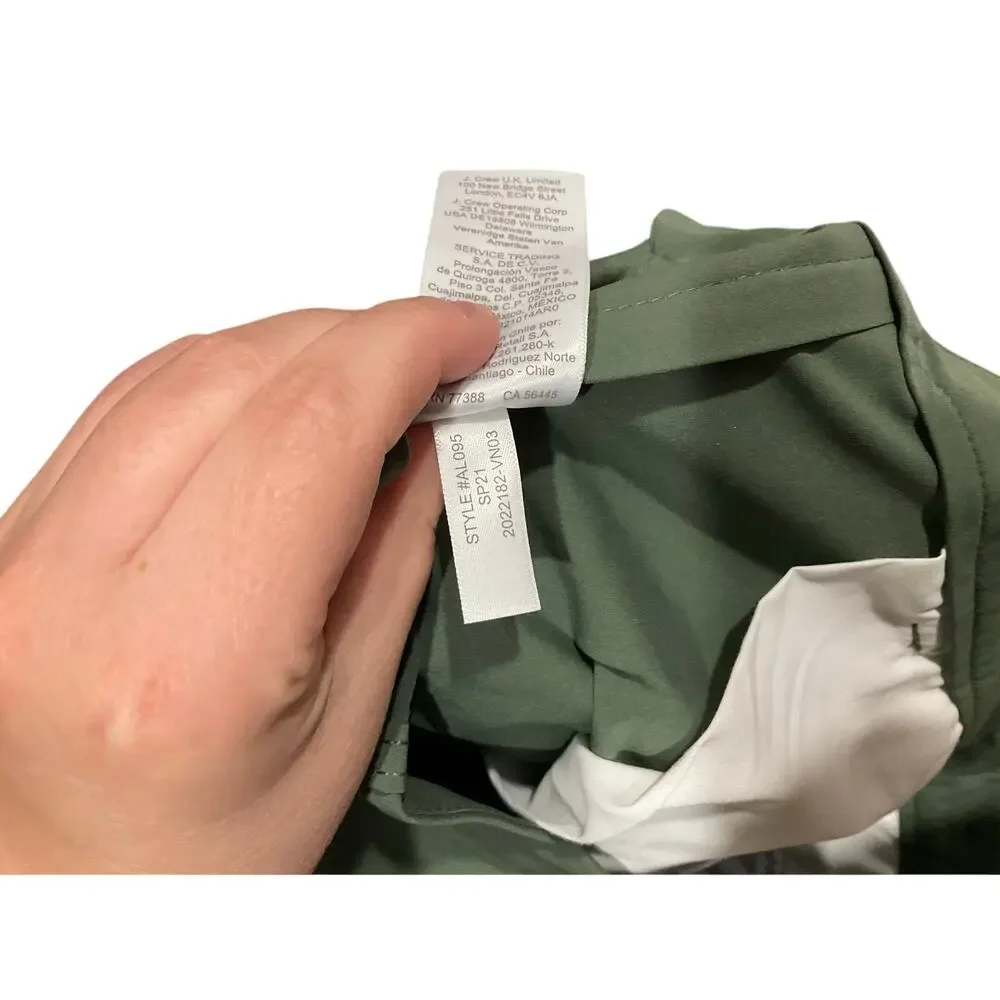 J. Crew 7 inch Chino Shorts Green 34